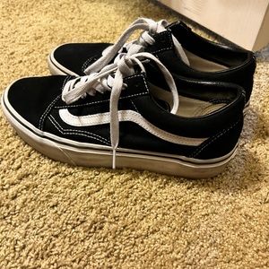 Black and White platform Vans